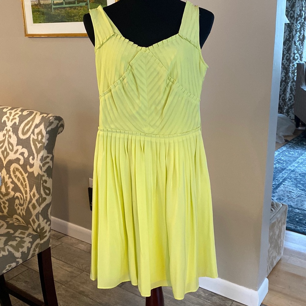 Reiss Yellow Chiffon Dress